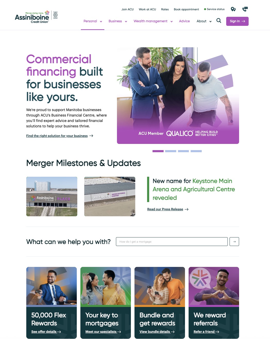 ACU home page