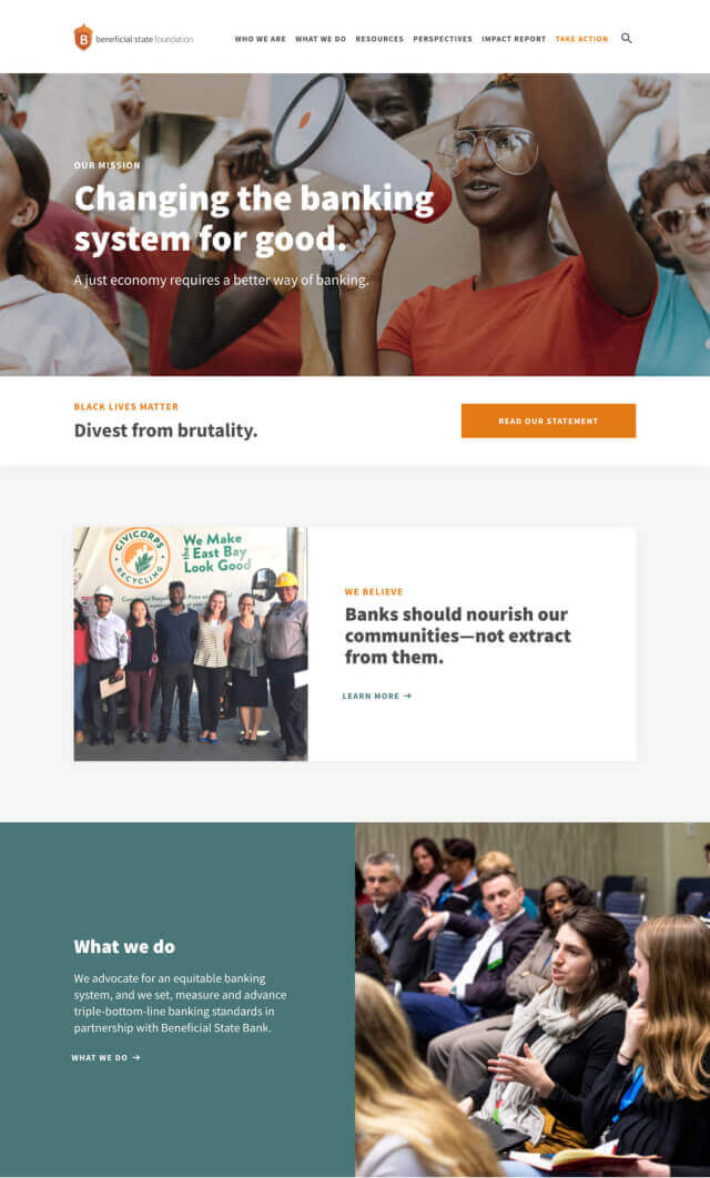 Beneficial State Foundation website