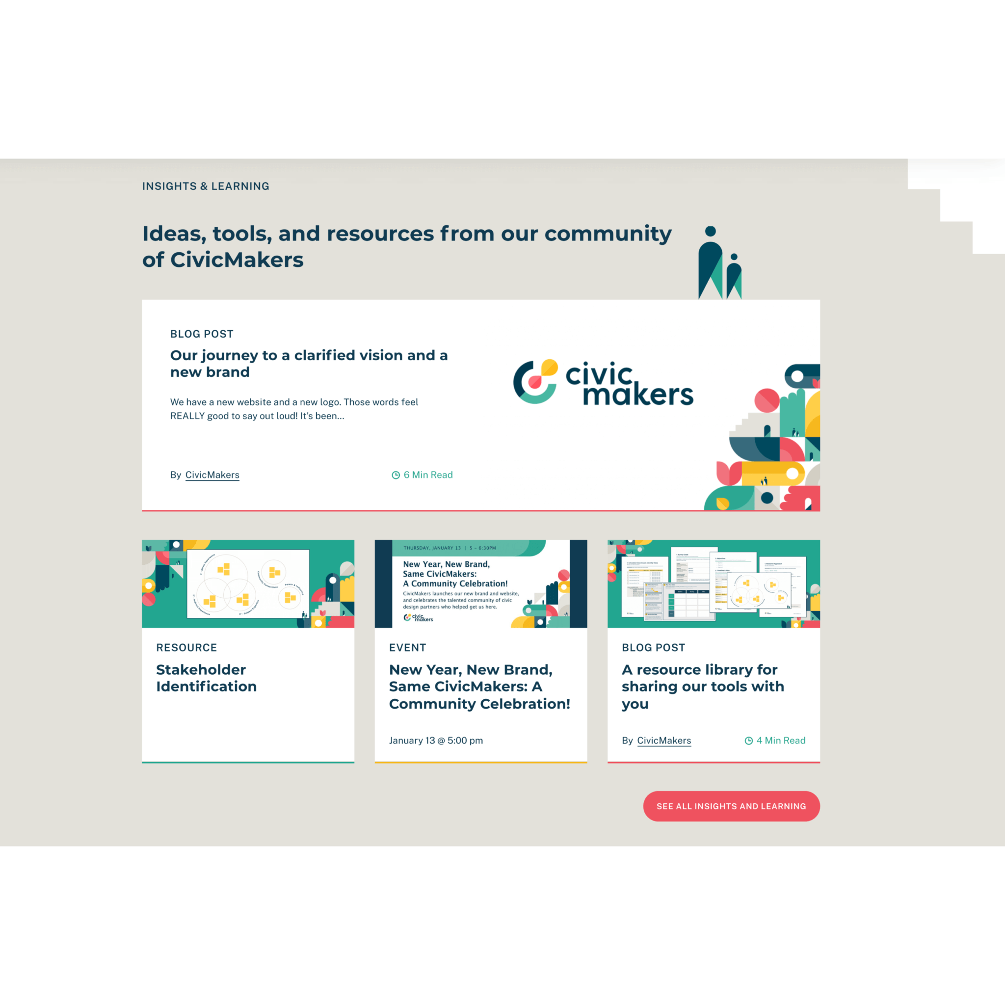 CivicMakers scrolling screens