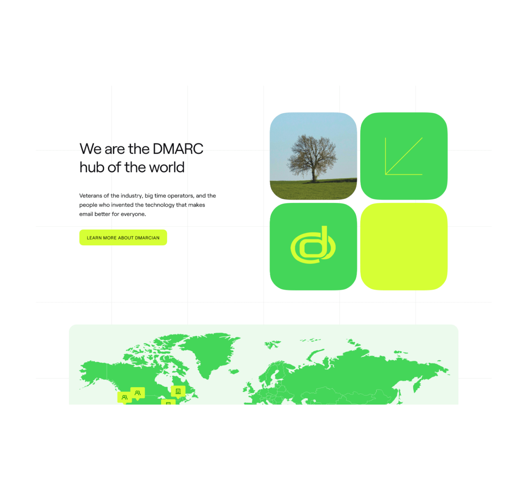 dmarcian home page in dark mode