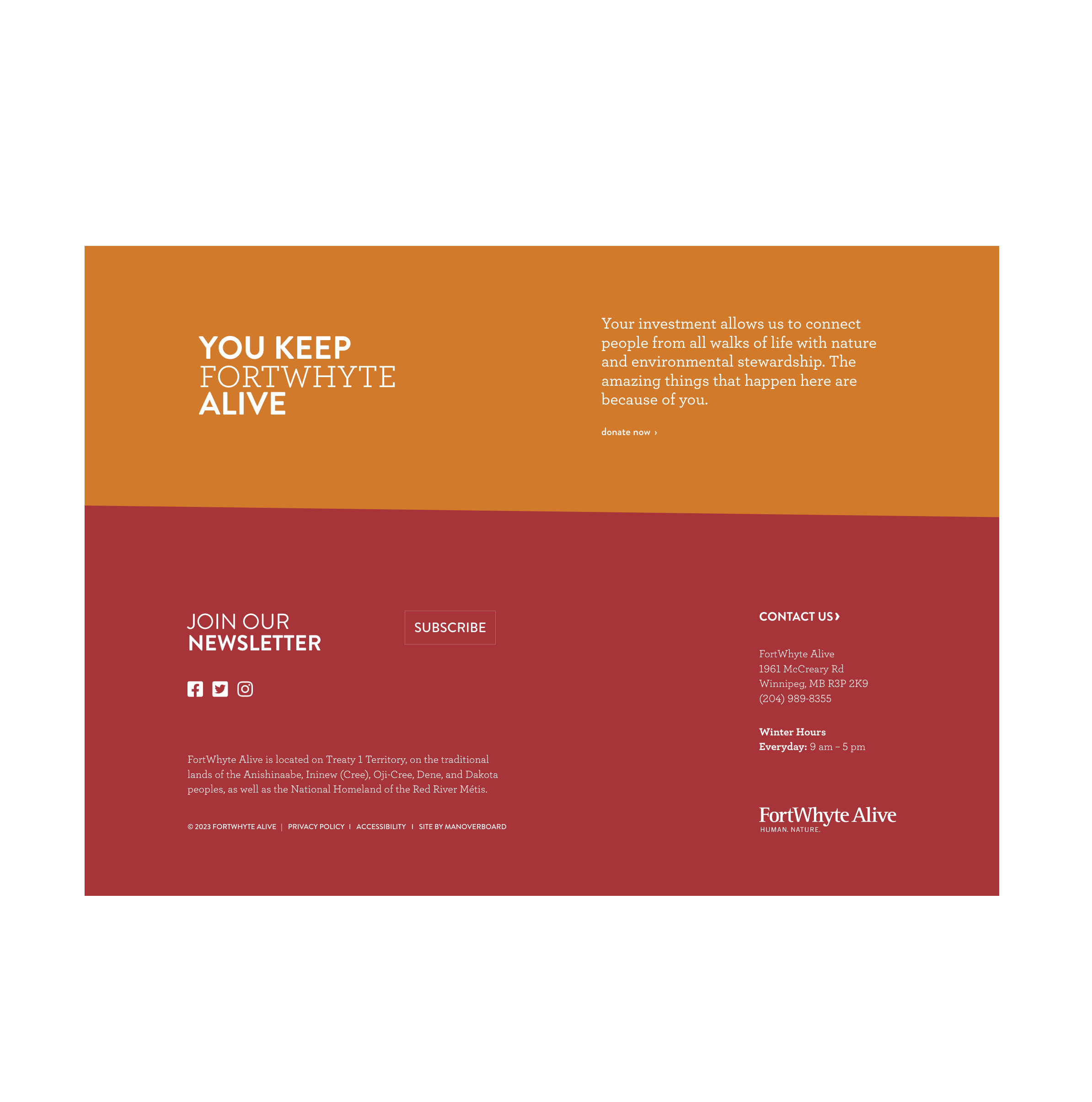 FortWhyte branding screenshot