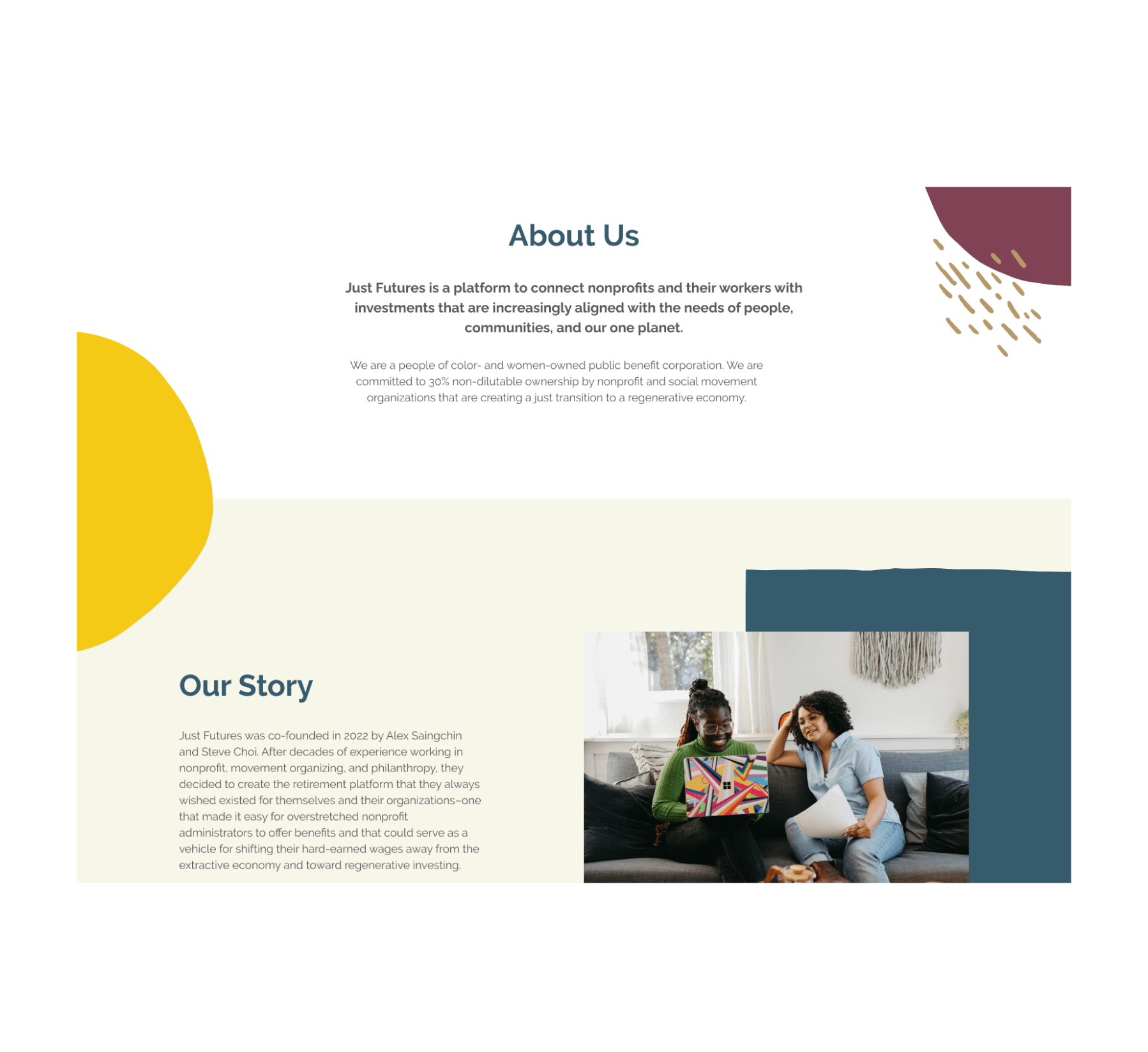 just futures website get started page