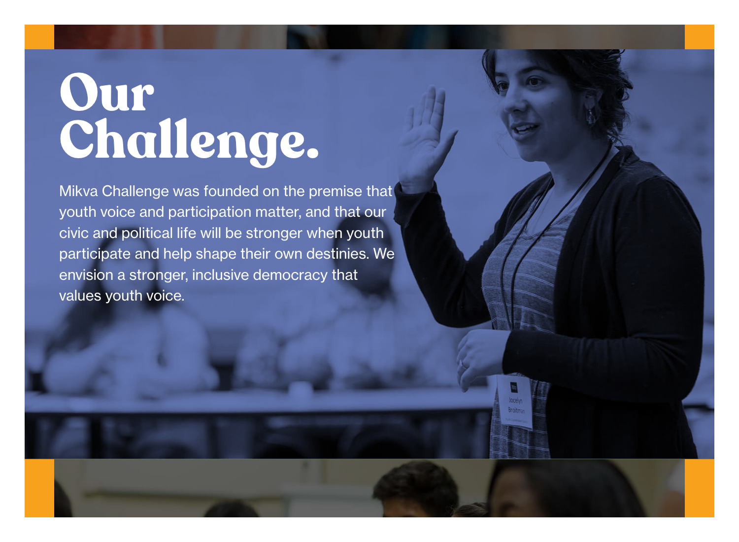 Mikva Challenge branding screenshot