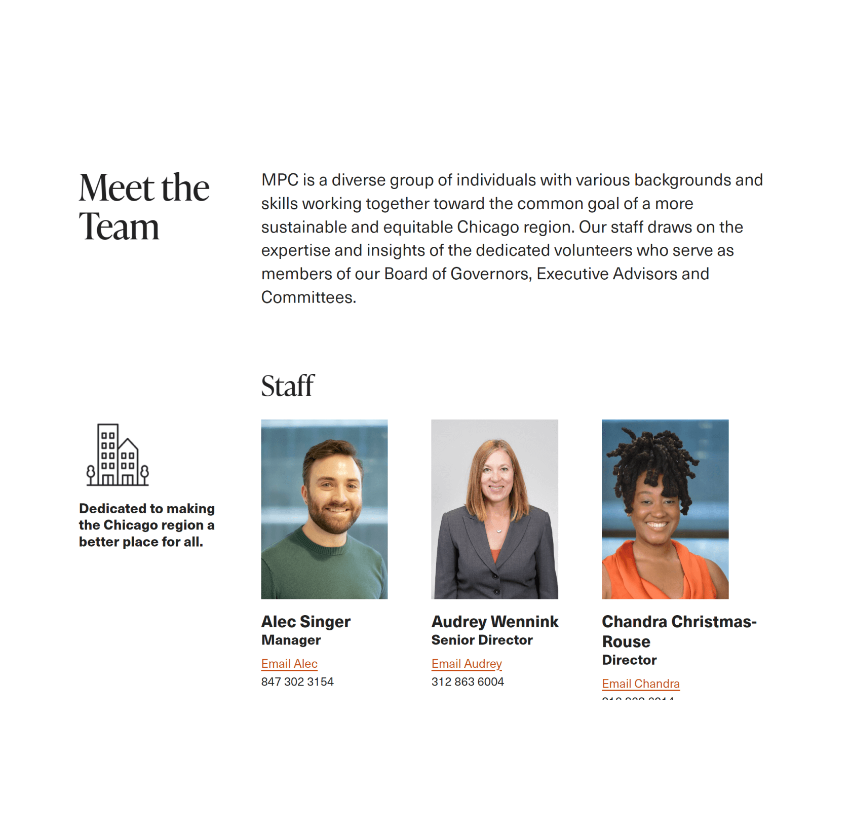 MPC home page screenshot