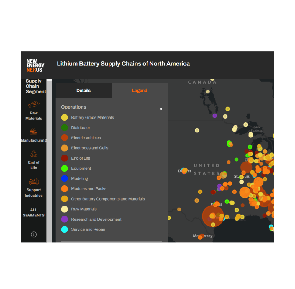 NEX Lithium Map Operation details