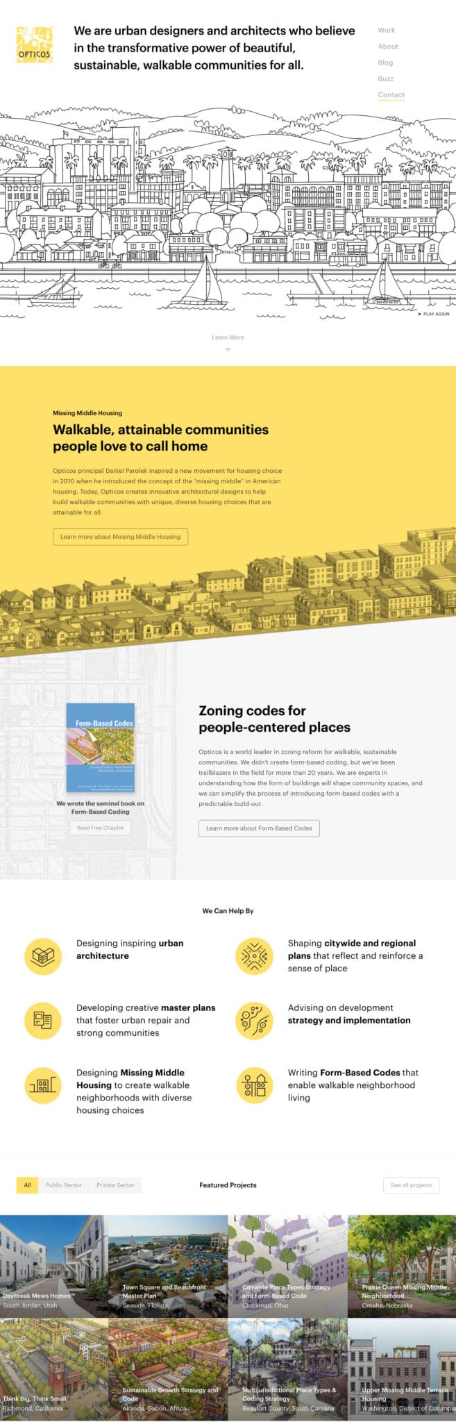 A page from Opticos website showing images and text