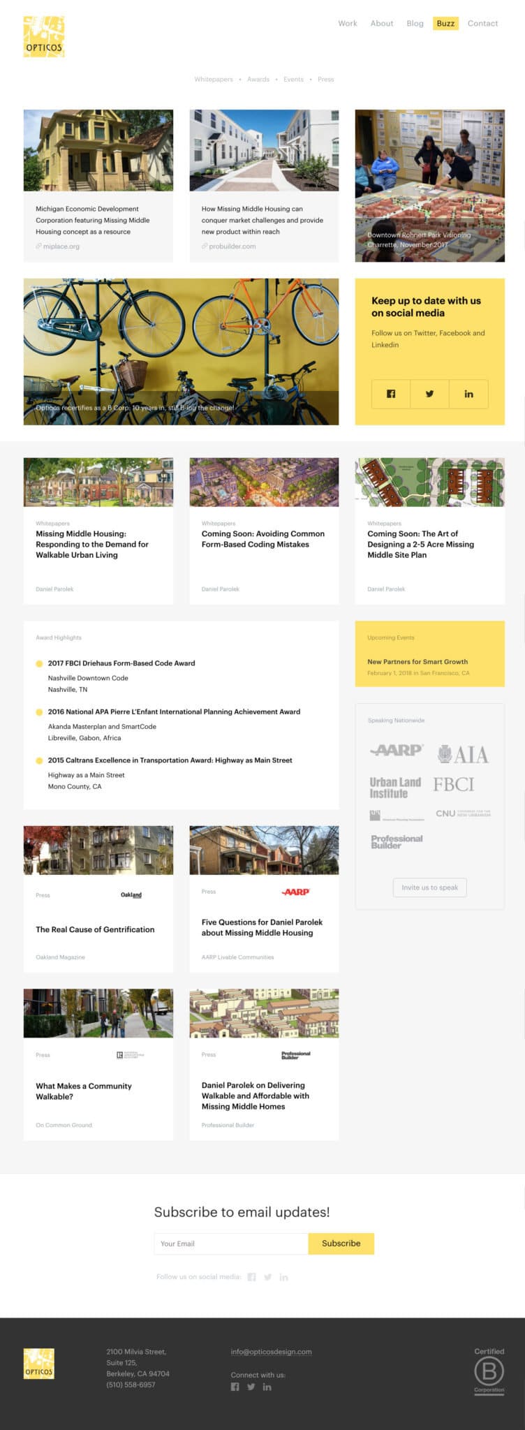 A page from Opticos website showing images and text