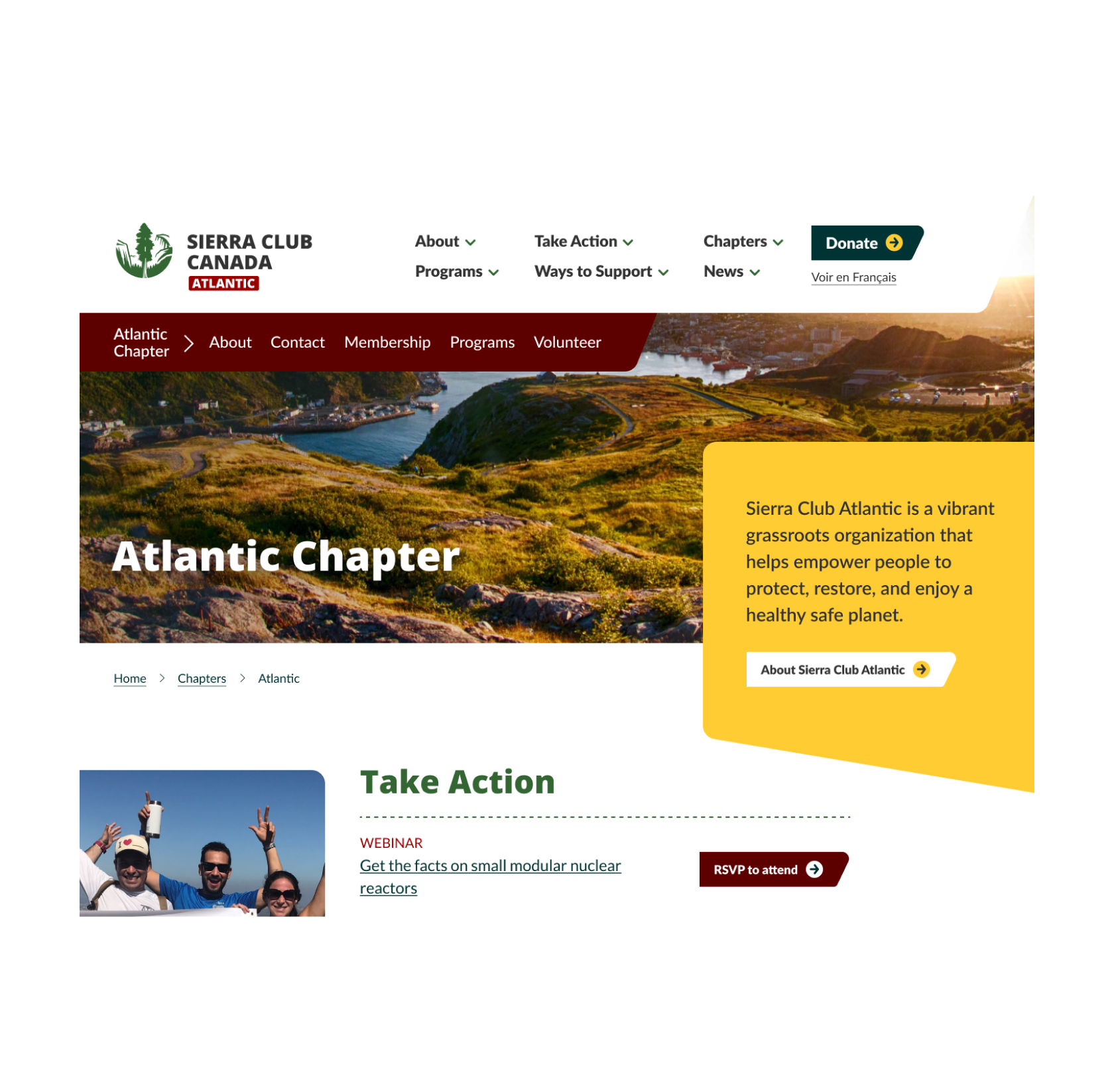 Sierra Club Program funders, displayed on the website.