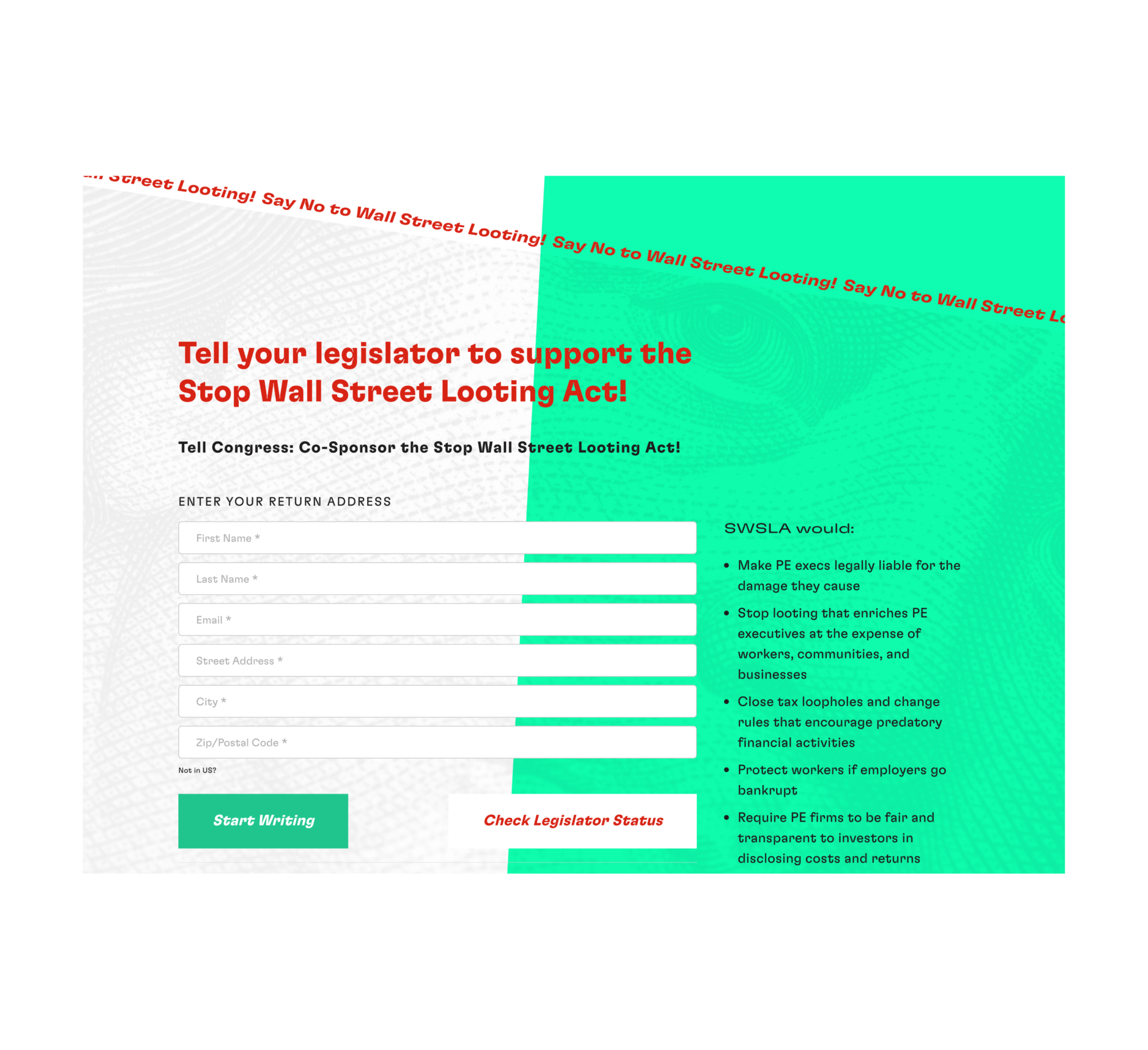 Private Equity legislator form