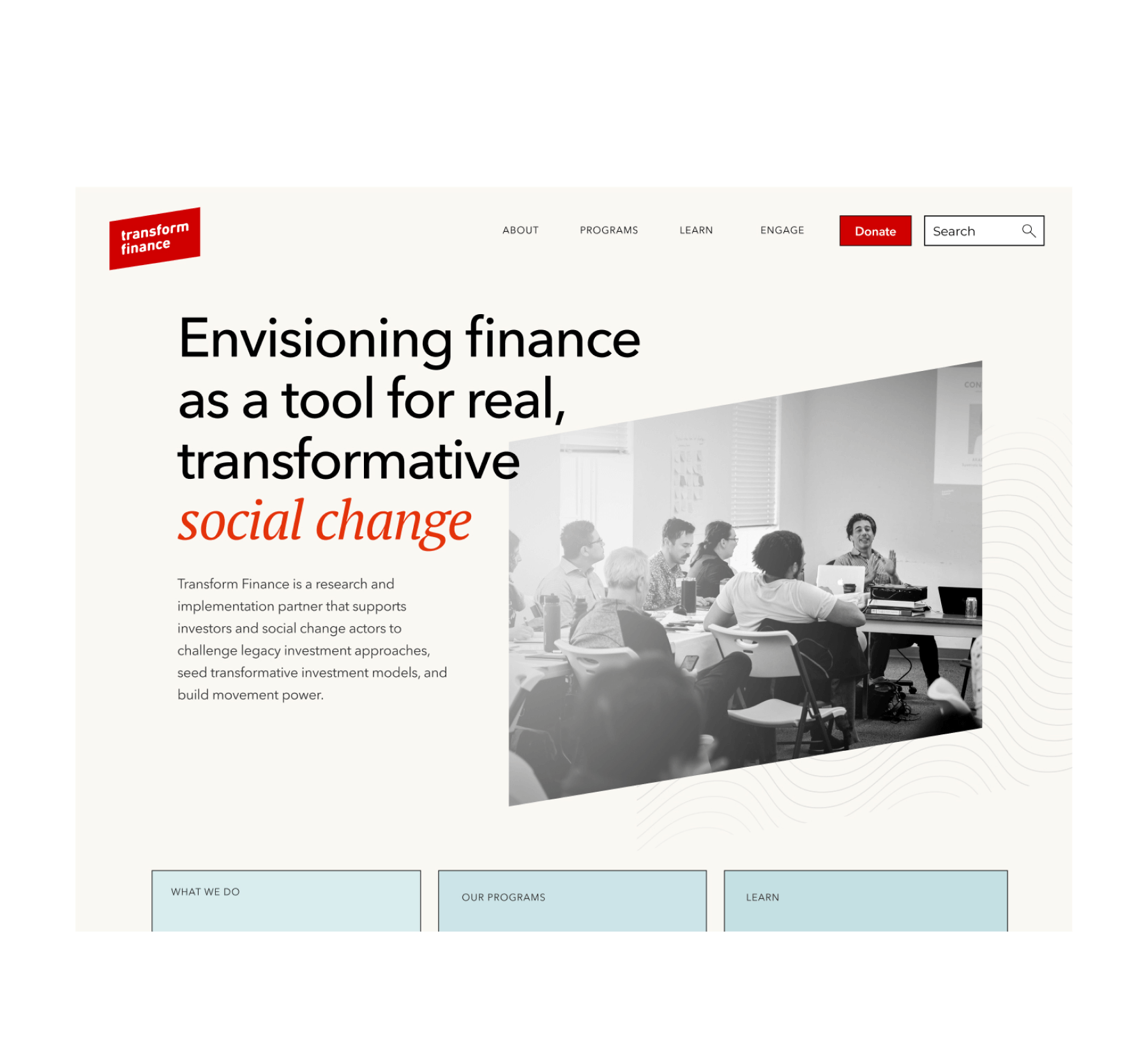 Transform Finance About screenshot