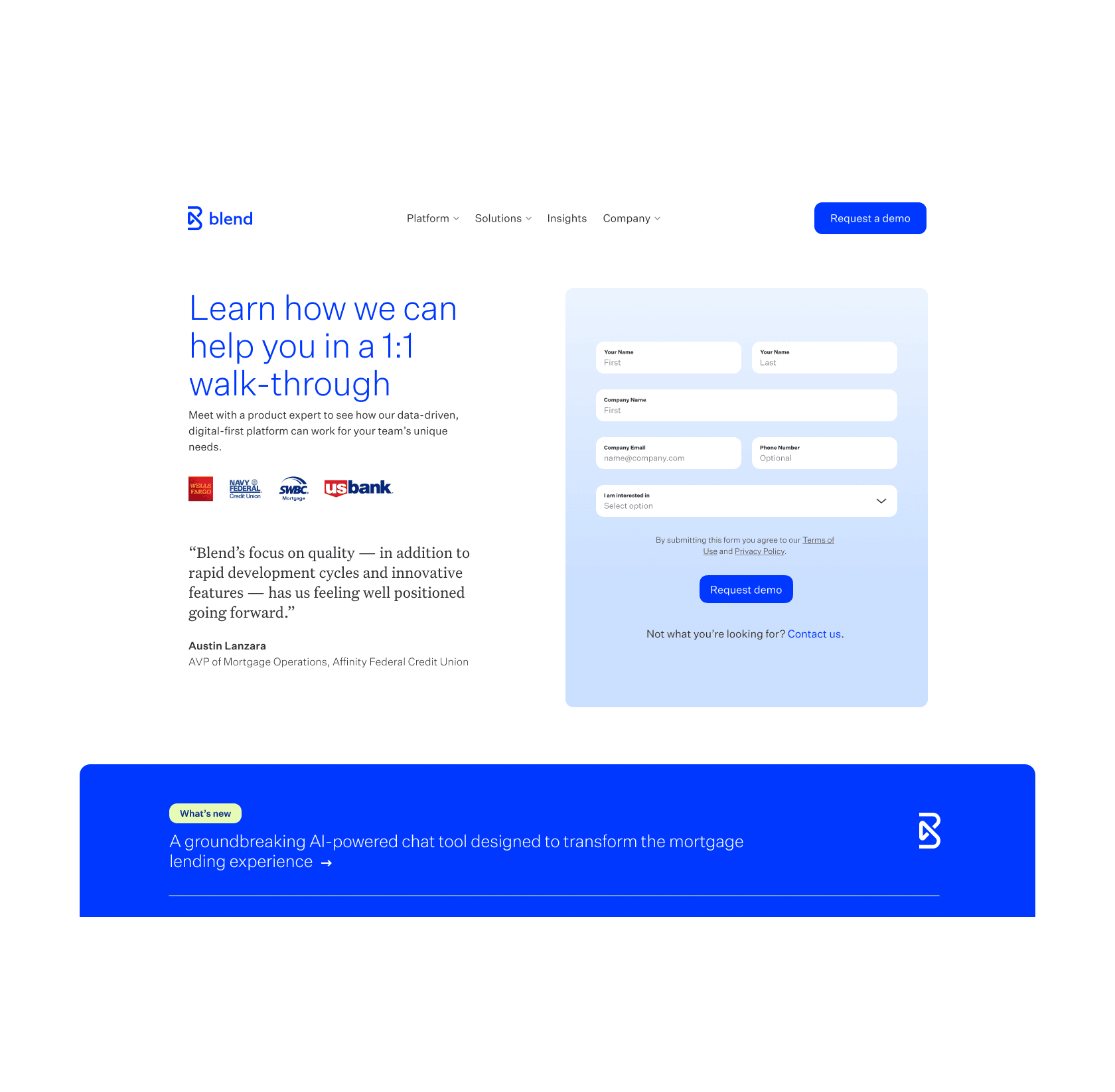 Blend interior page