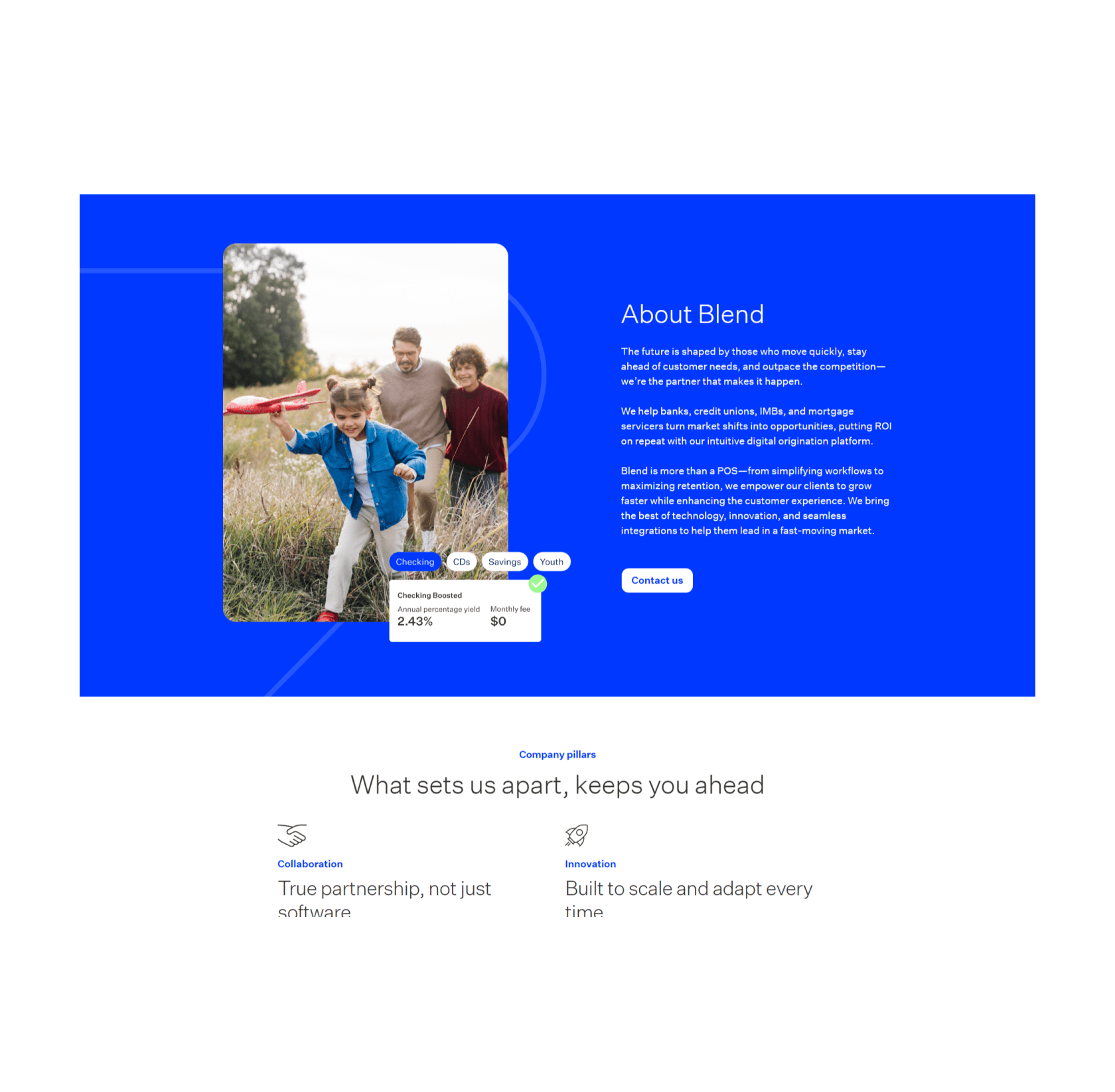 Blend interior page