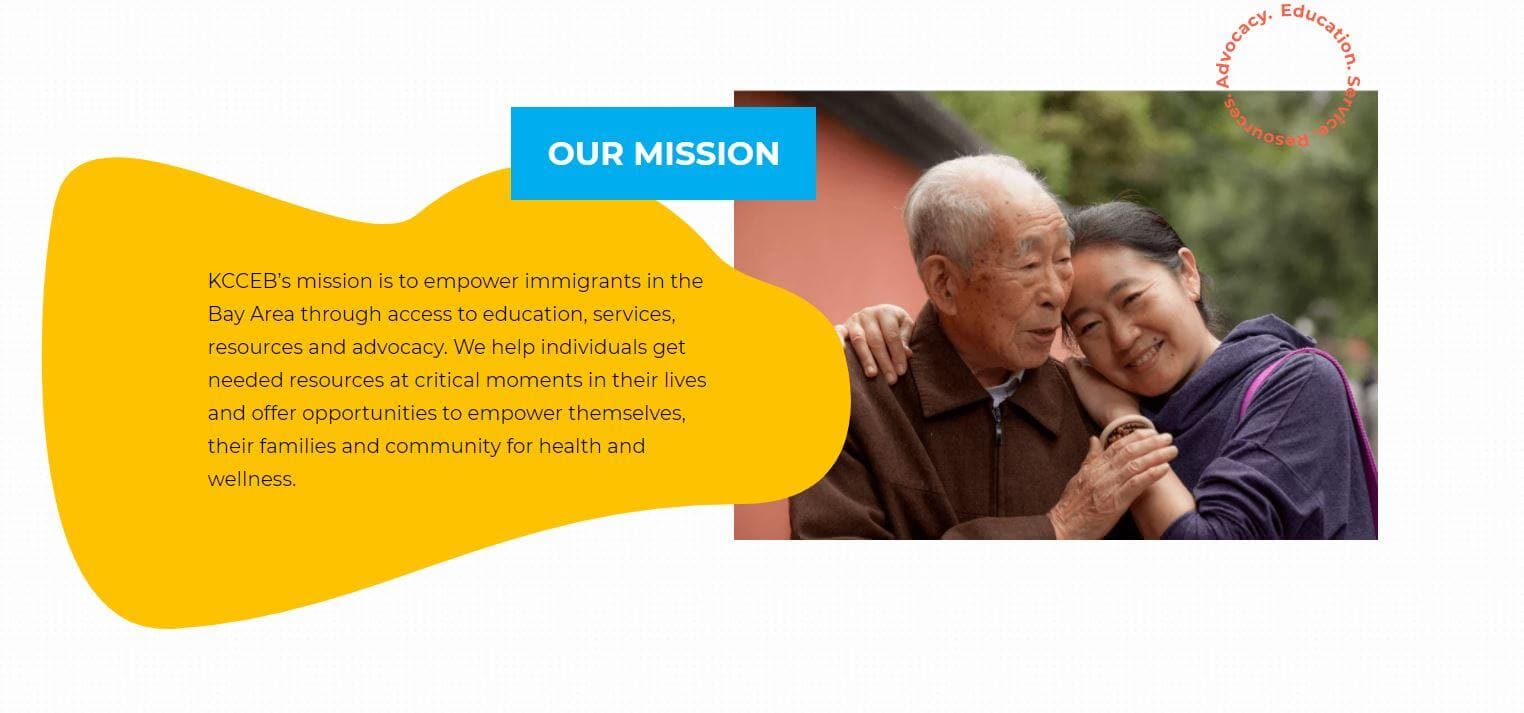 Korean Community Center of the East Bay Mission showing a lovely old couple