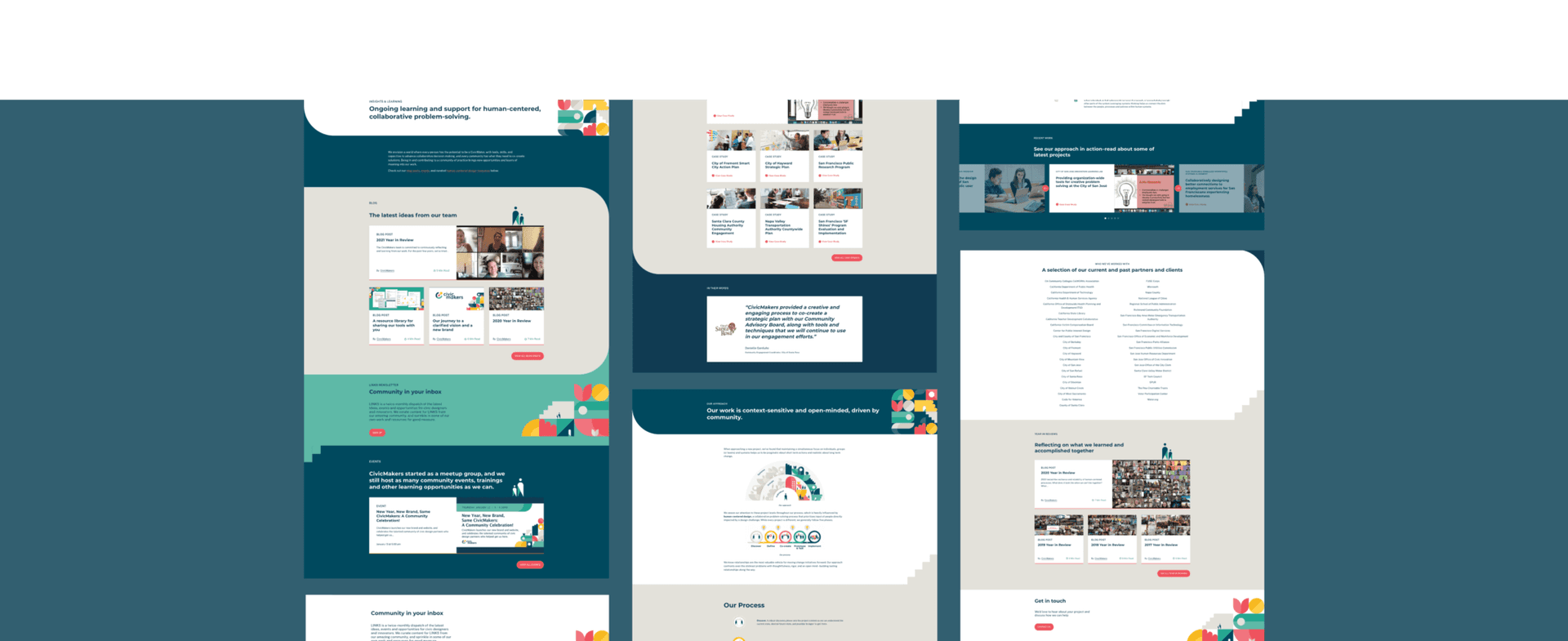 civicmakers scrolling screens
