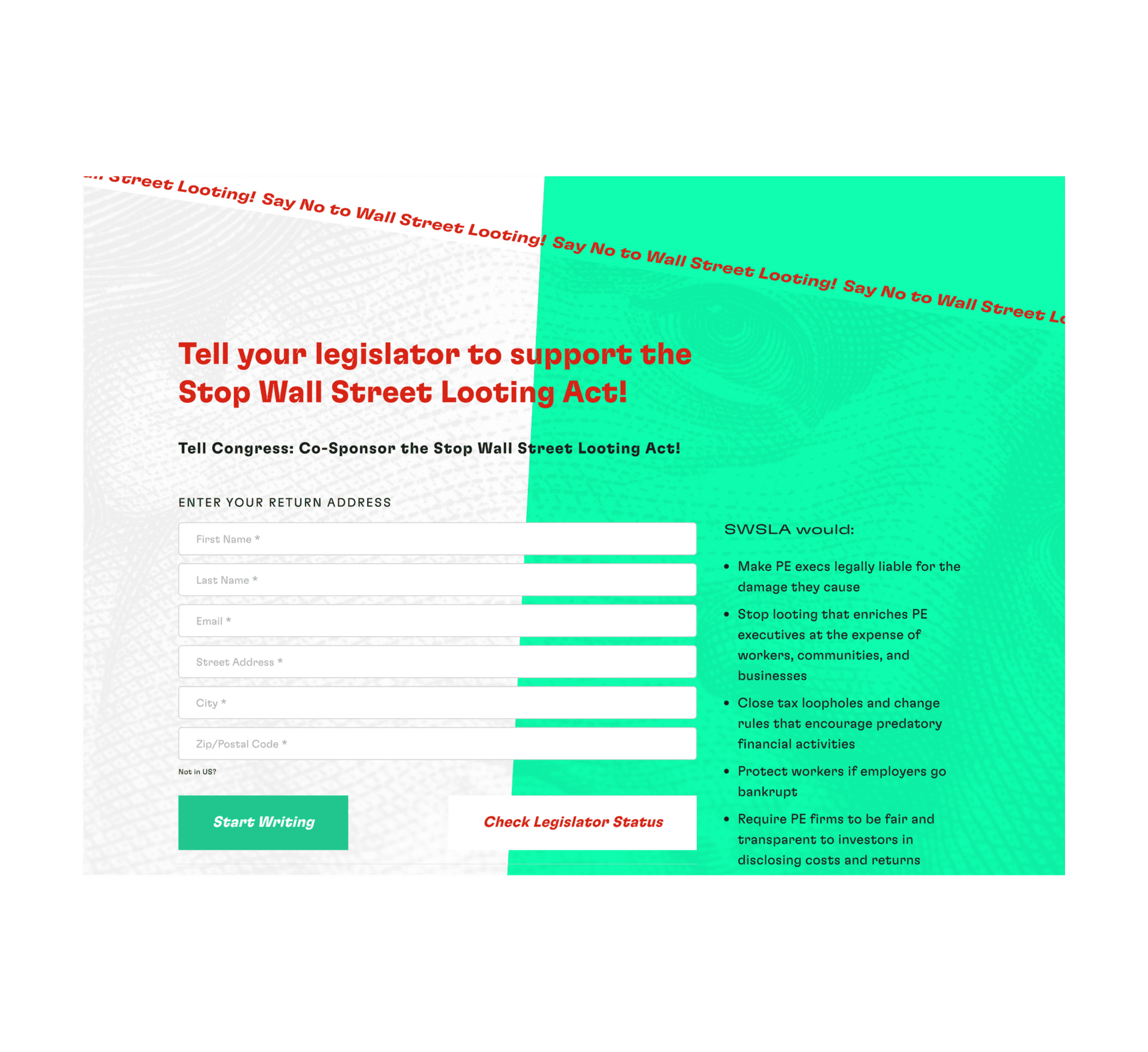 Private Equity legislator form