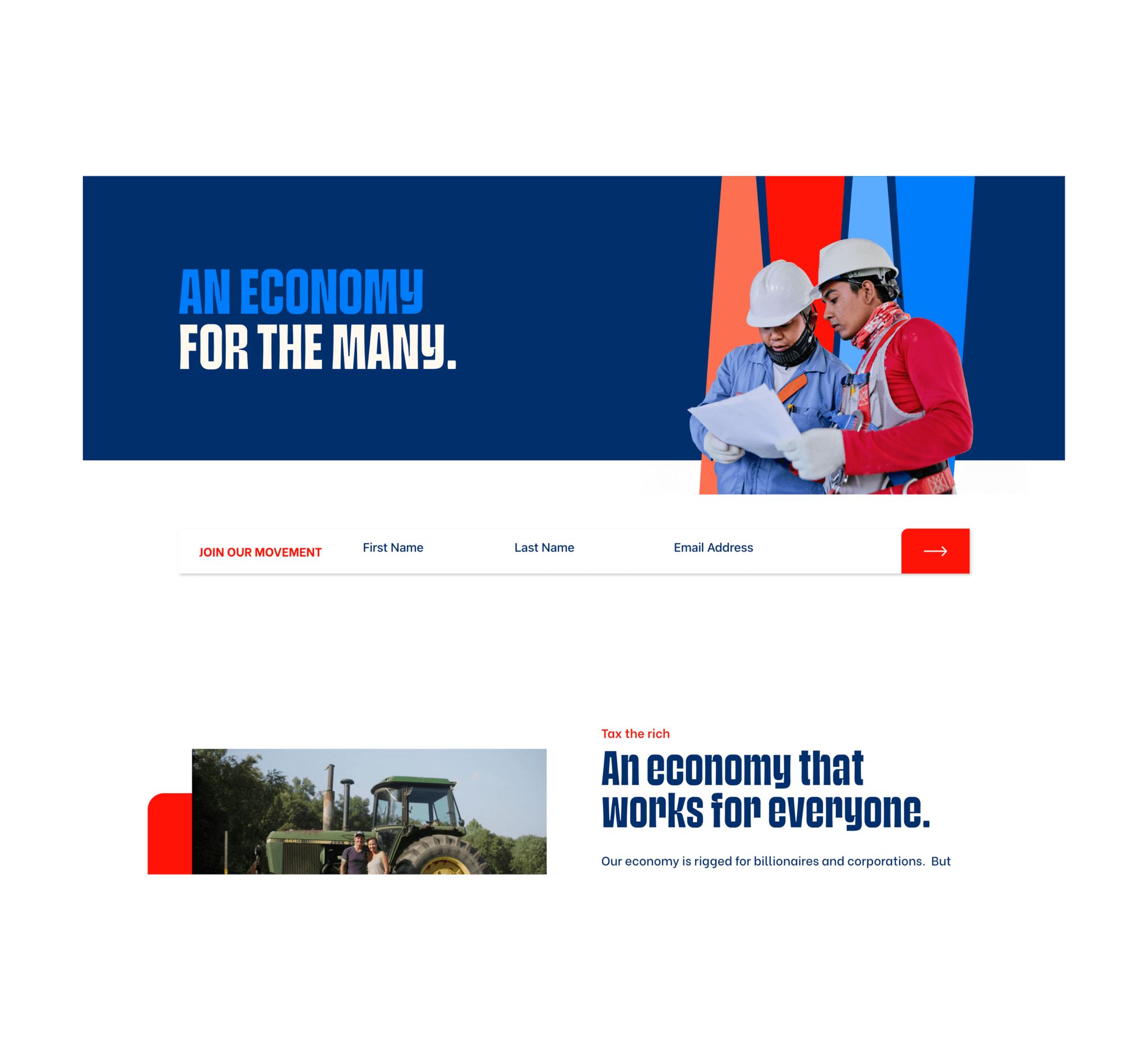 For the Many screenshot of Economy page