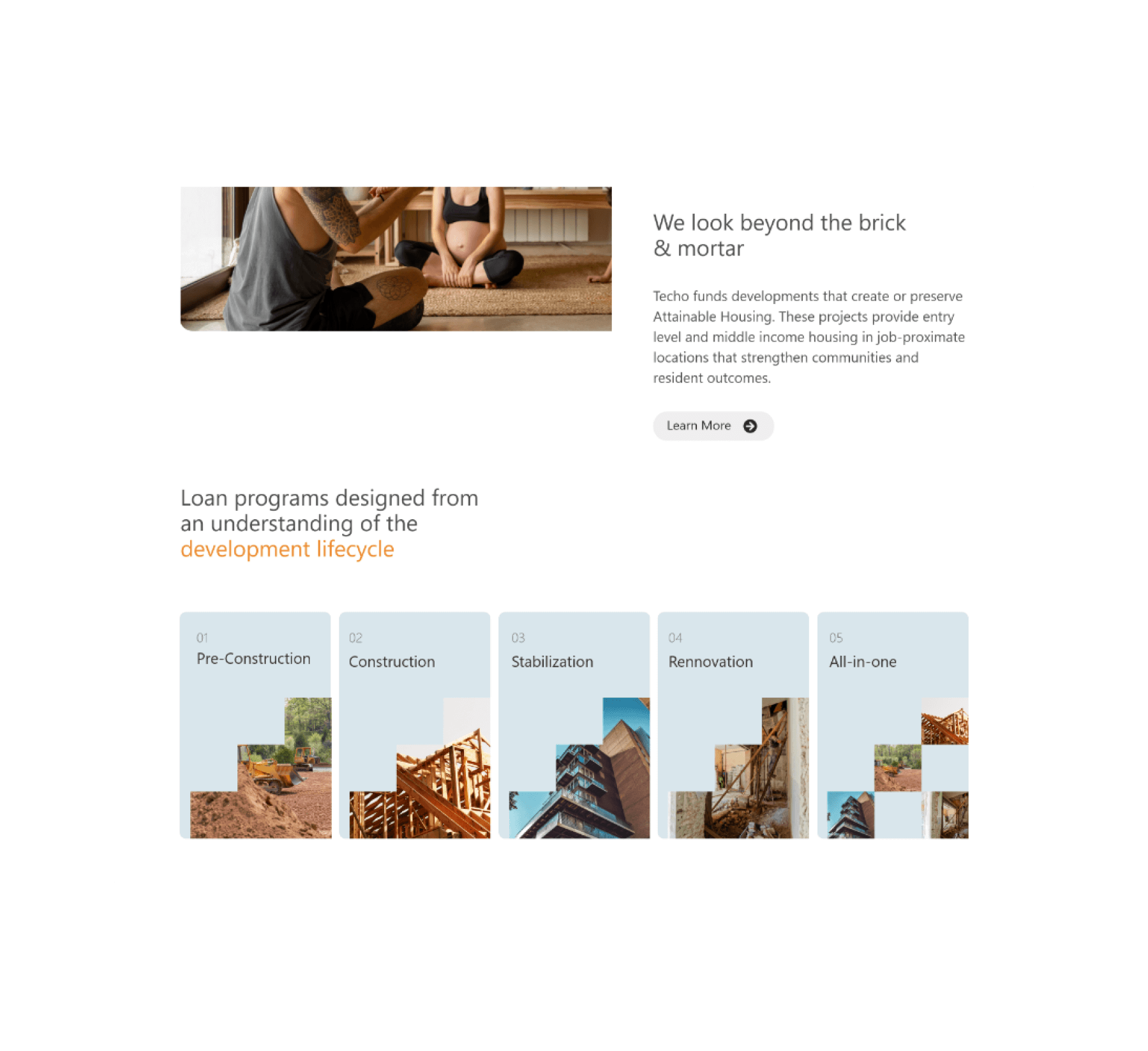 Screenshot from Techo website