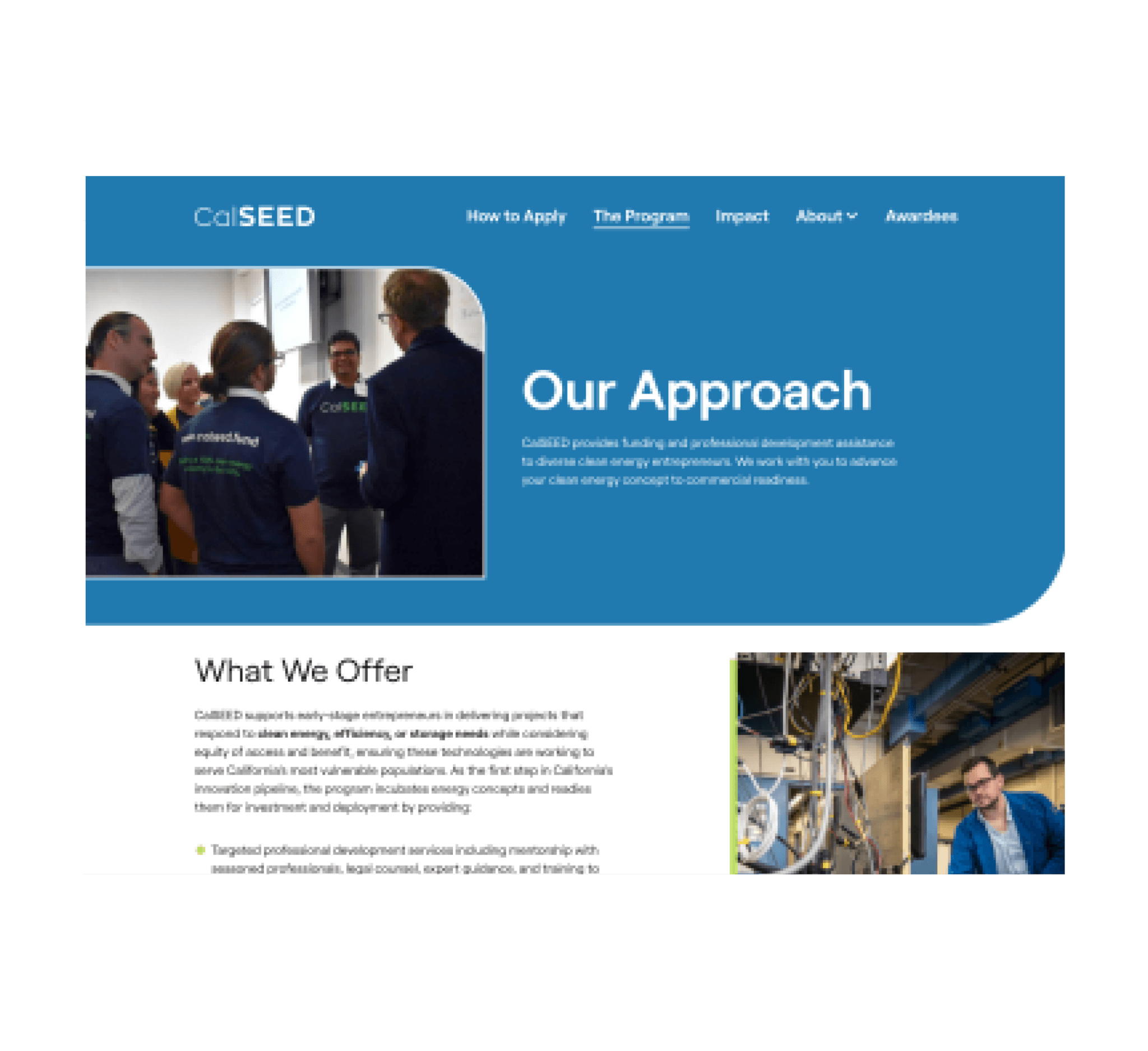 CalSeed website screenshot