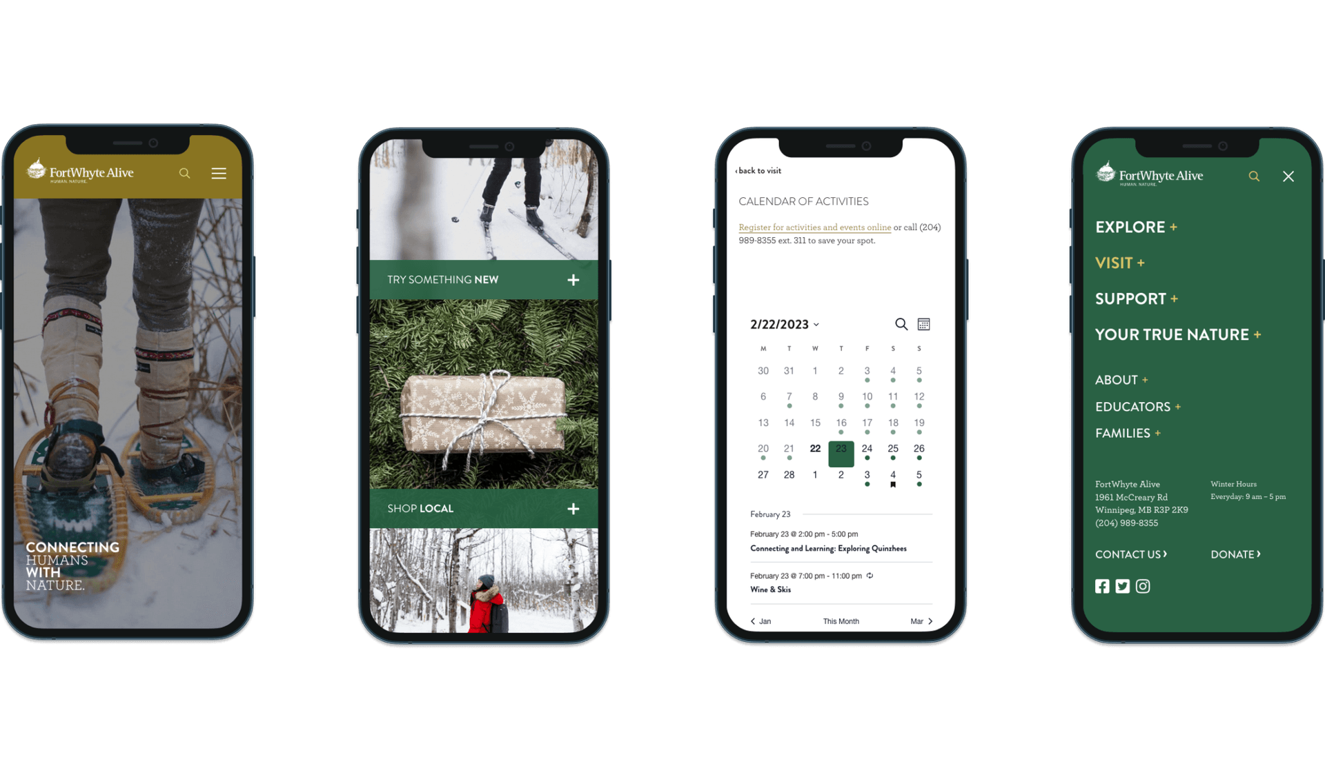 Fort Whyte iphone mockups