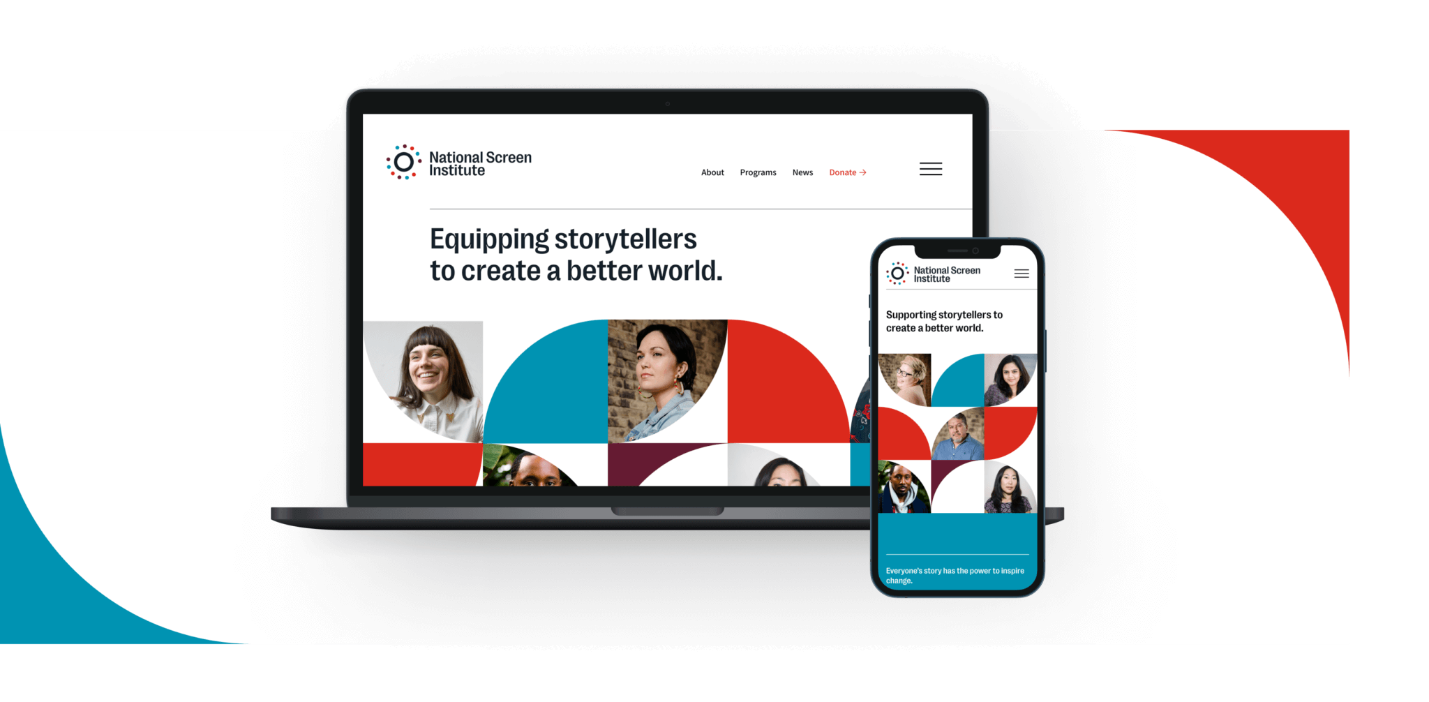 NSI website screenshot of home page on desktop and mobile