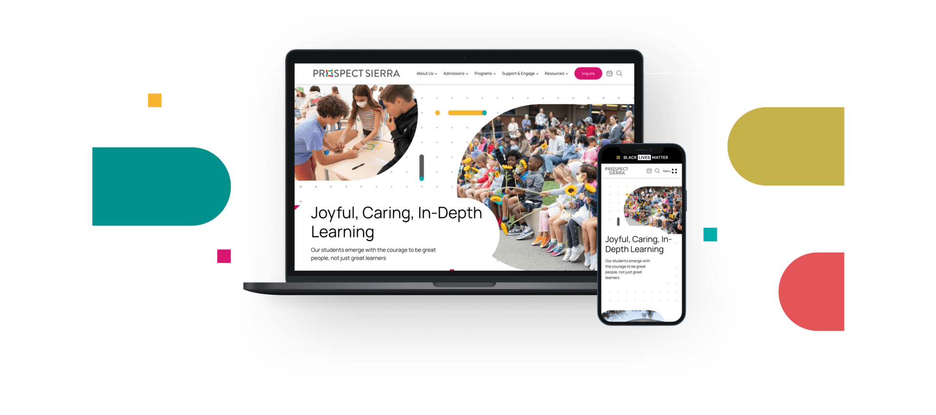 Prospect Sierra home page mockup for desktop and mobile
