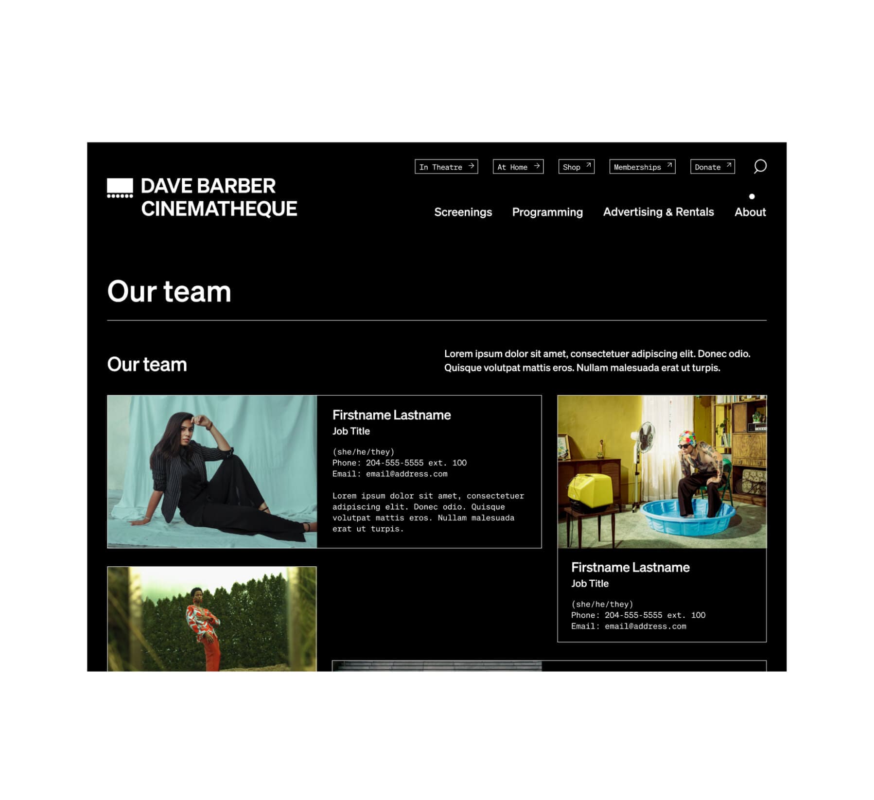 Dave Barber Cinematheque Team screenshot