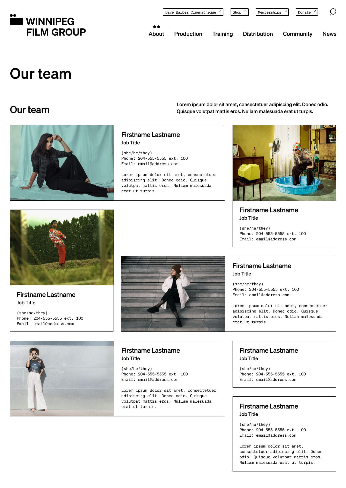 Winnipeg Film Group Team screenshot