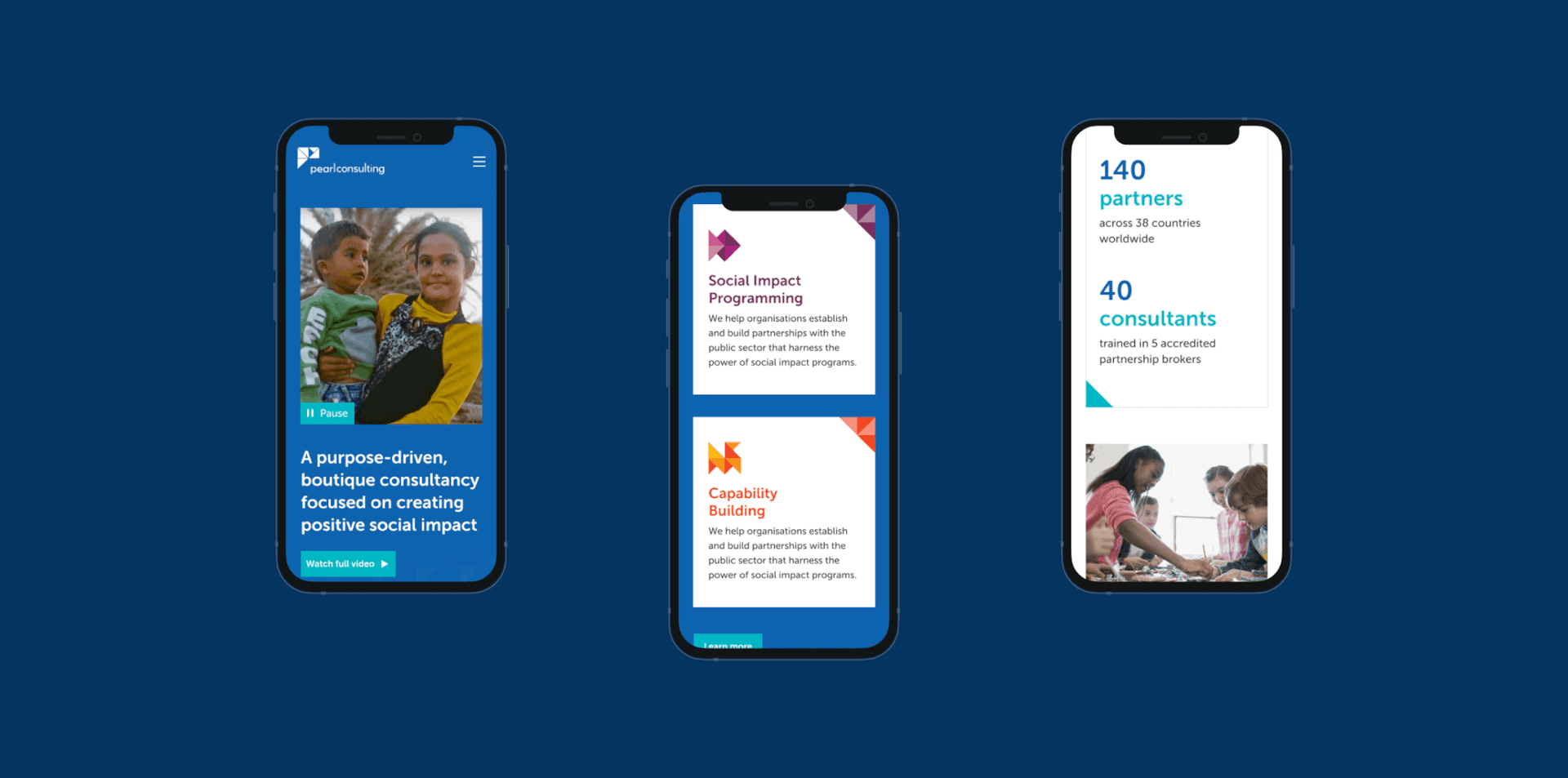 Pearl Consulting mobile device mock-up