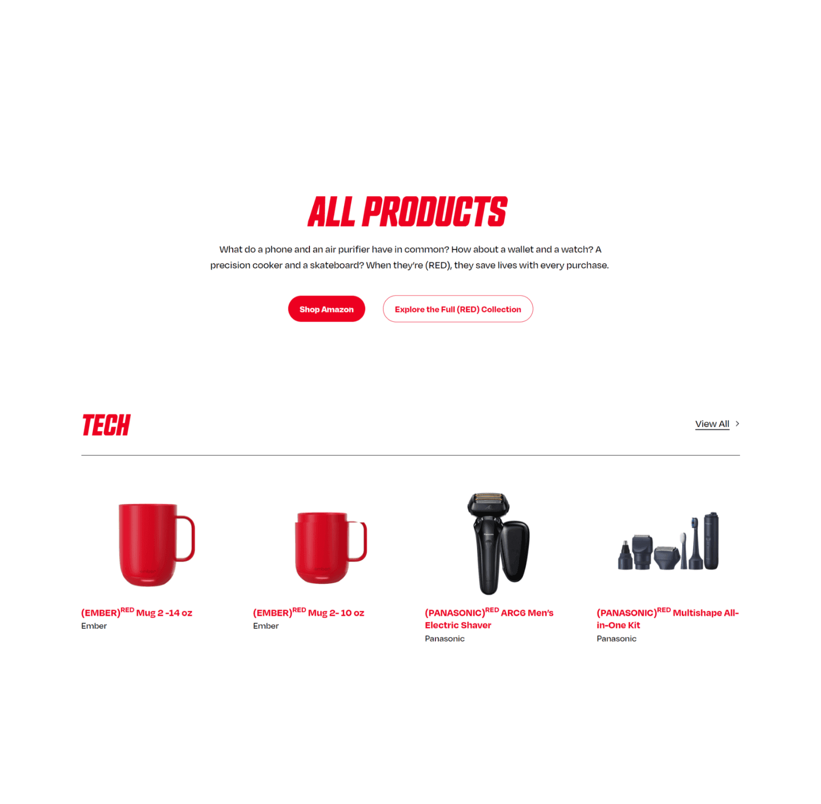 RED.org Shop screenshot